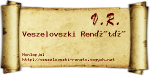 Veszelovszki Renátó névjegykártya